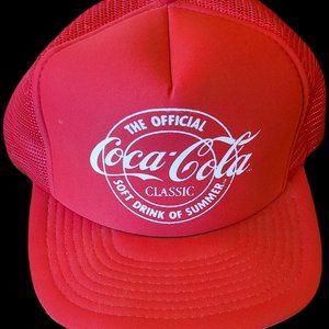 Vintage The Official Coca-Cola Classic Snapback Red Trucker Hat